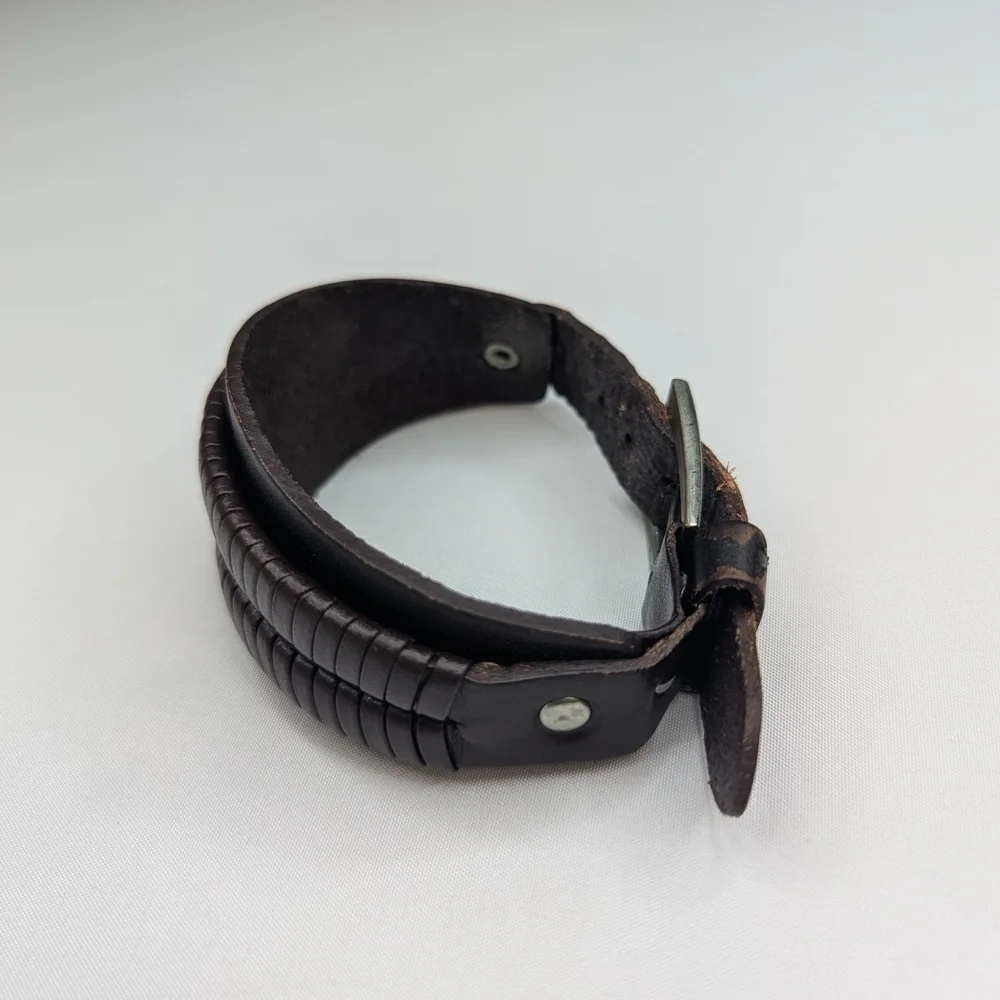Men's Brown Leather Bracelet